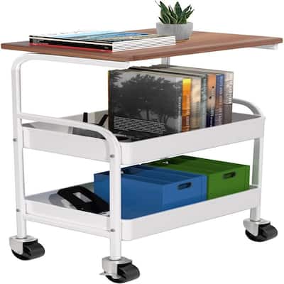 3 Tier Metal Utility Cart - 11.8"D x 16.5"W x 29.2"H