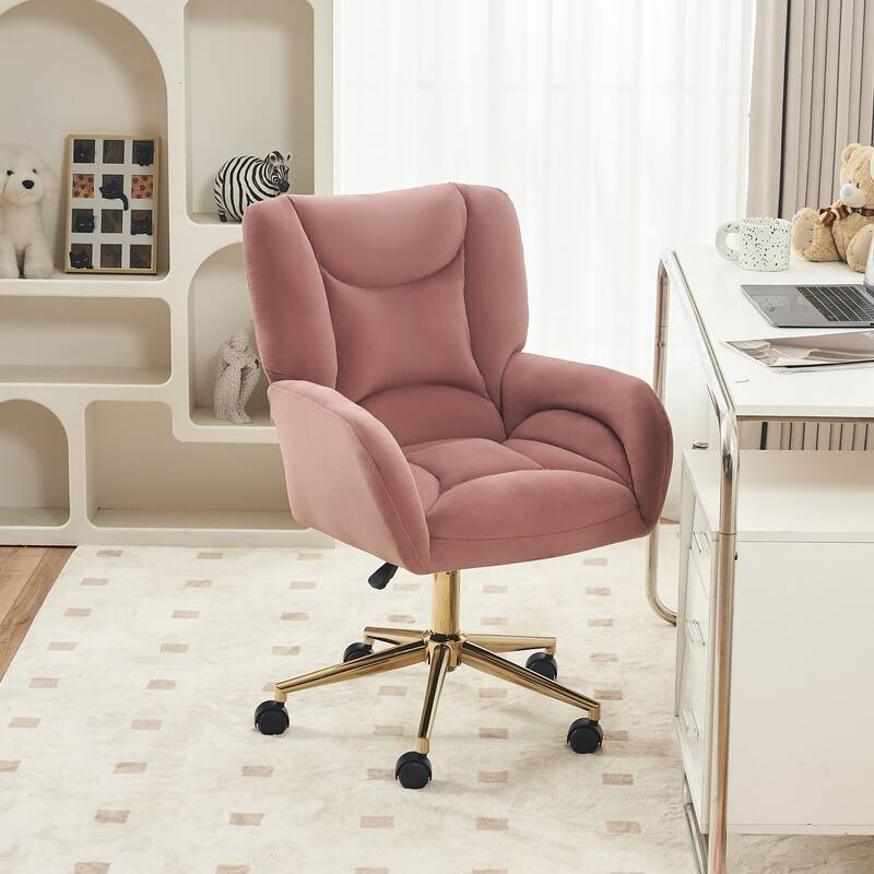 Modern Home Office Adjustable Swivel Task Desk Arm Chair with Wheels