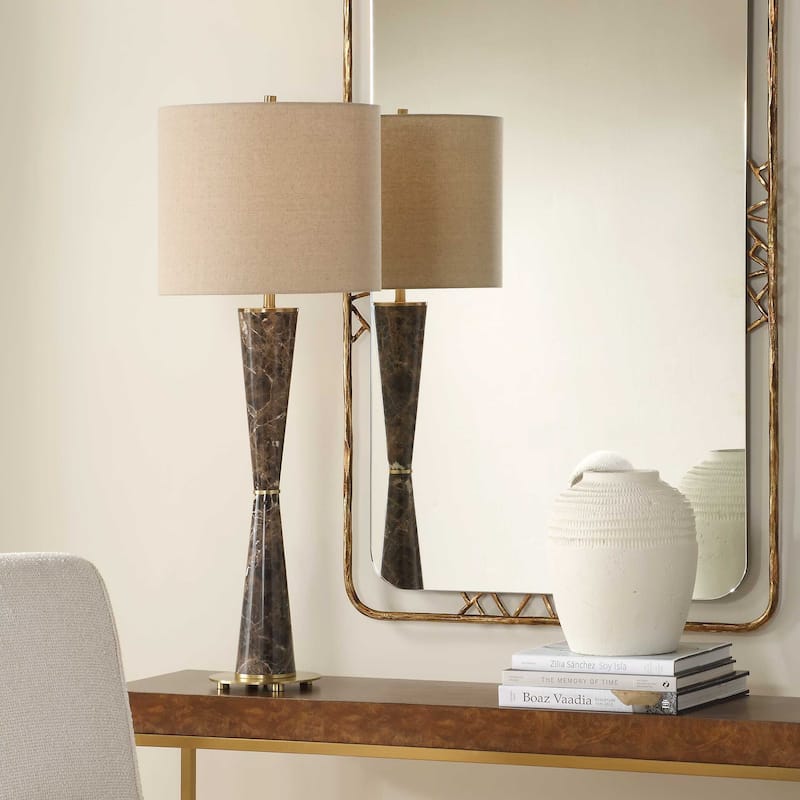 Uttermost Jameson Marble Cones Table Lamp - N/A