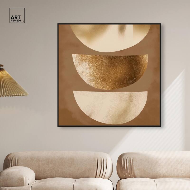 Golden Crescents I Canvas by Art Remedy