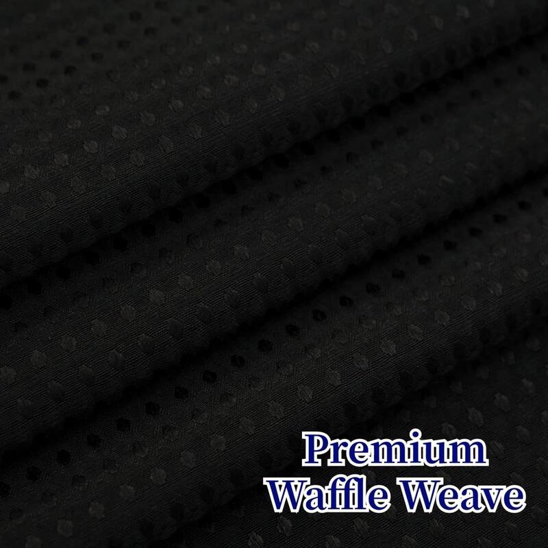 No Hooks Required Waffle Weave Shower Curtain with Snap in Liner-Hotel