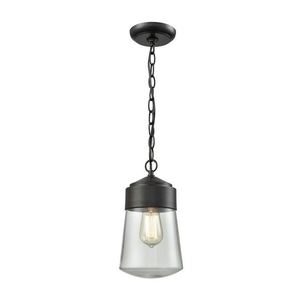 Wide 1-Light Hanging Pendant Ceiling Light Fixture - 12" - Oil Rubbed ...