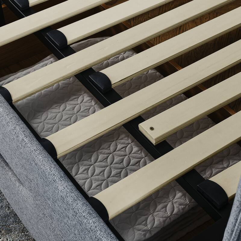 Twin Size Upholstery Daybed with Trundle Bed