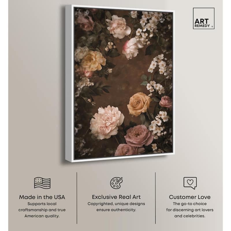 Faded Florals Fable I Canvas by Art Remedy