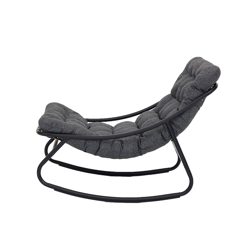 Modern Indoor Outdoor Rocking Chair with Cushion