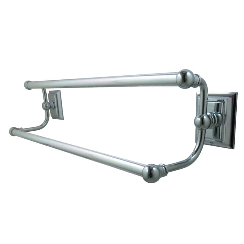 Kingston Brass Millennium 24-Inch Dual Towel Bar - Polished Chrome