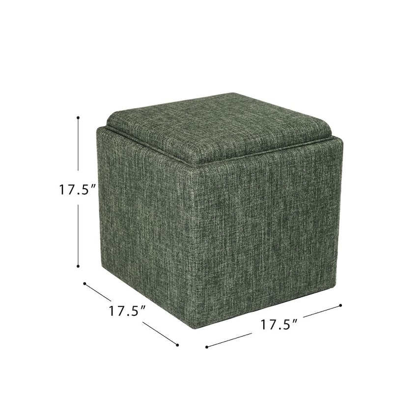 HomePop Storage Ottoman with Tray Top
