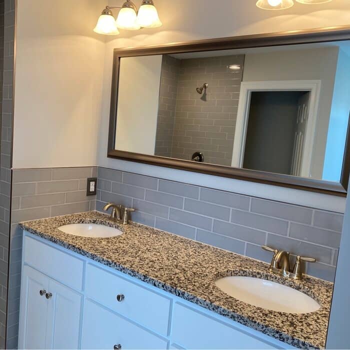 Frame My Mirror Nickel Framed Wall Mirror, Woodford Design