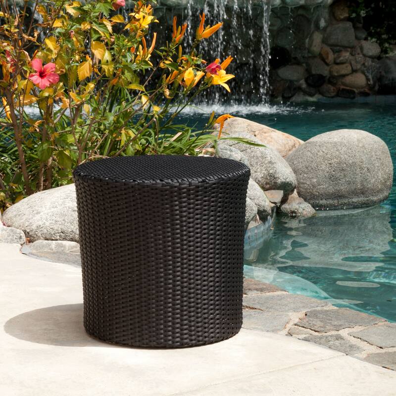 Christopher Knight Home Keaton Wicker Barrel Side Table