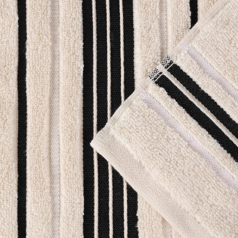 Superior Sadie Zero Twist Cotton Solid and Floral 9 Piece Towel Set