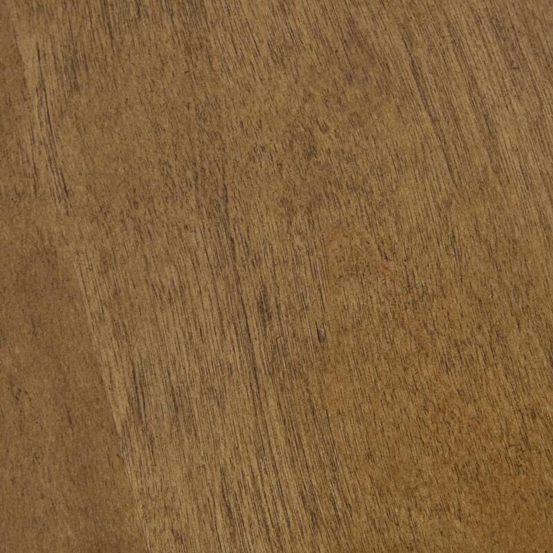 Roomfitters 40-Inch Triangular Wood Coffee Table, Natural Elm Finish with Mid-Century Cross Base, Light Brown