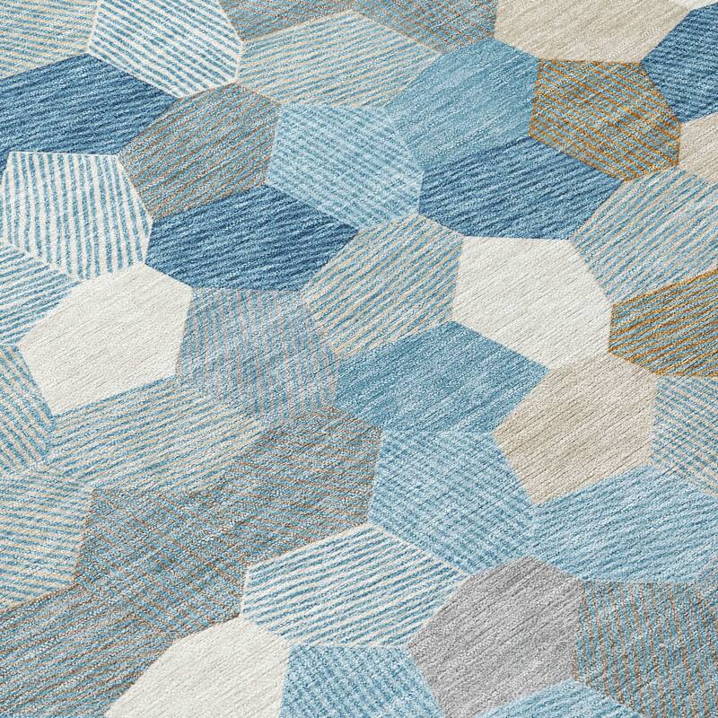 Machine Washable Indoor/ Outdoor Modern Loyd Chantille Rug