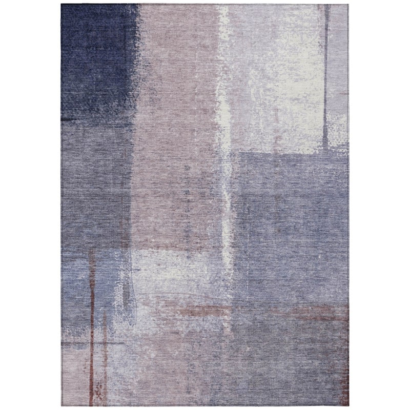 HomeRoots Abstract Transitional Rectangle Outdoor Rug