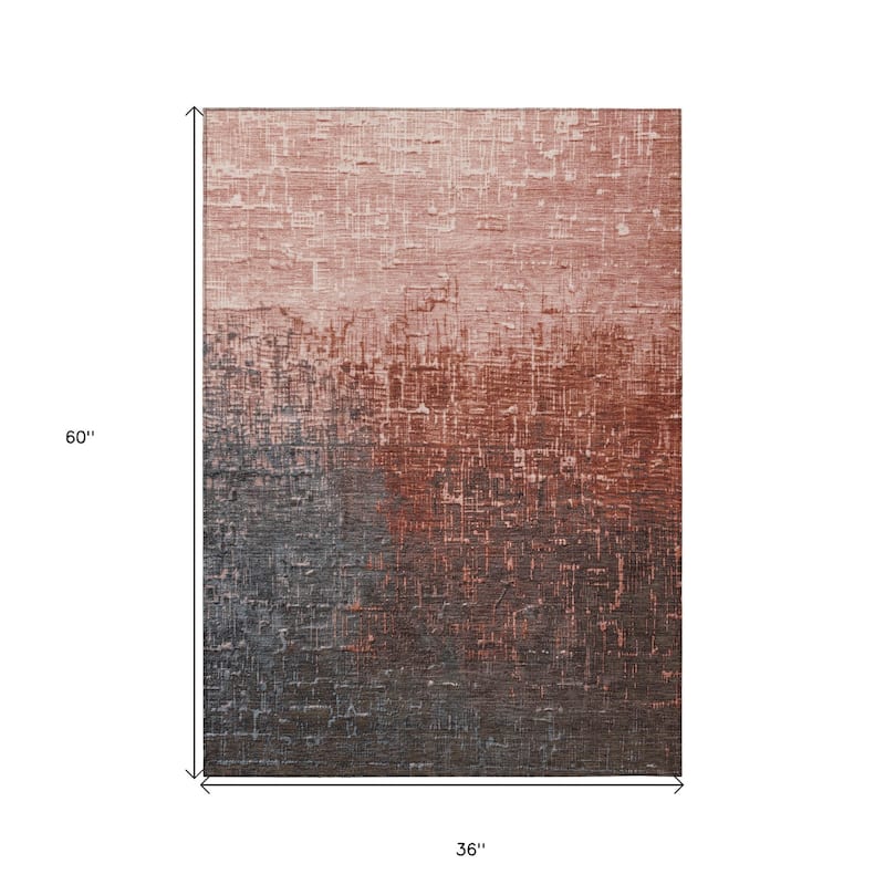 HomeRoots Ombre Transitional Rectangle Outdoor Rug