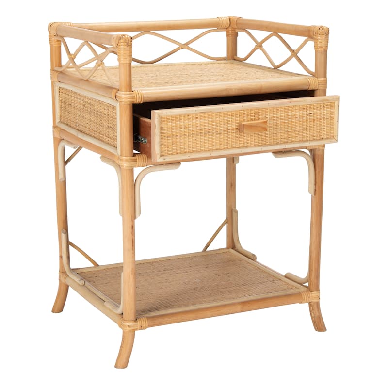 SAFAVIEH Mckayla Coastal 1-Drawer 1-Shelf Nightstand