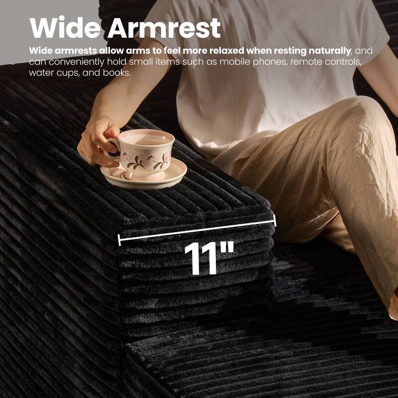 VIOS No-Assembly Plush Fabric Sofa Set​