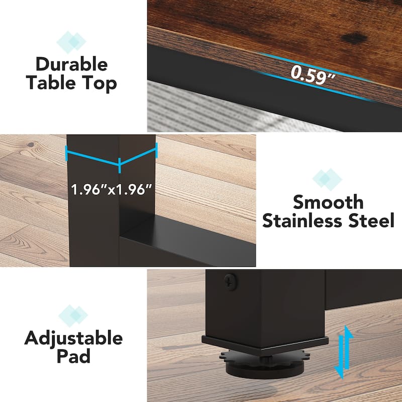 78.7 Inches Large Computer Desk, Modern Office Executive Desk
