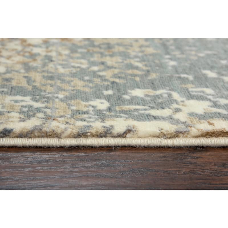 Alora Decor Essential Beige, Ivory, and Grey Abstract Wool Blend Rug