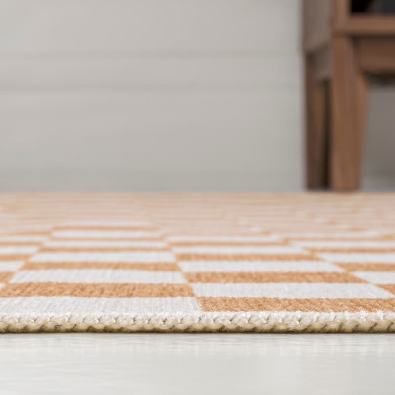 JONATHAN Y Kassia Modern Cottage Checkerboard Washable Area Rug