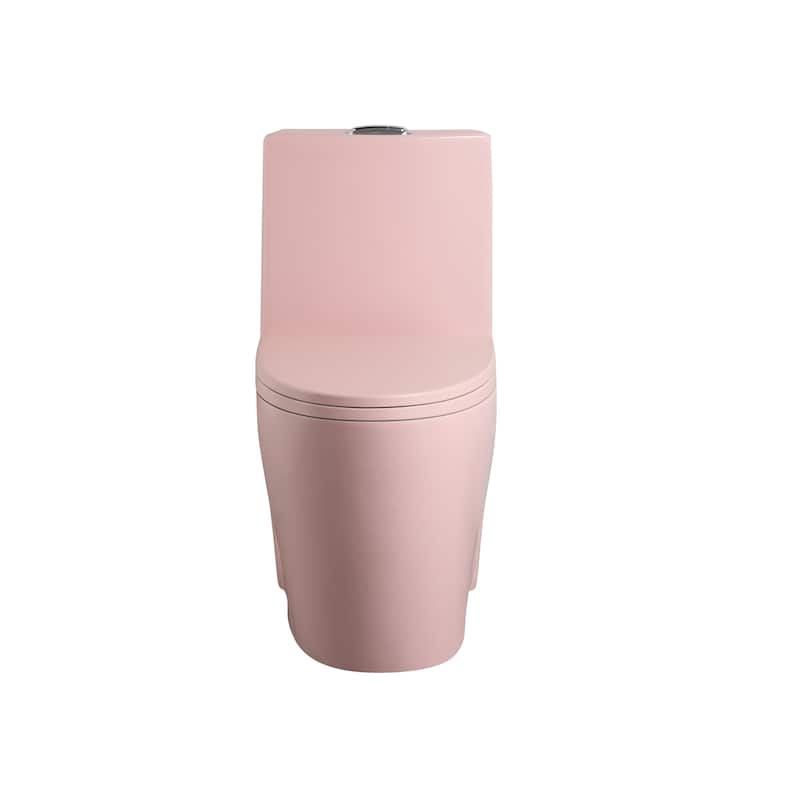 1.1/1.6 GPF Tornado Flush One-Piece Toilet,Siphonic S-trap 12",Elongated Bowl with Soft Close Seat,Chair Seat ADA Height 17"