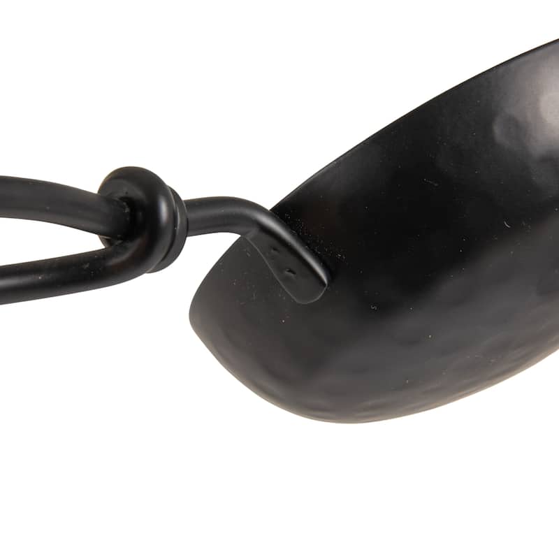 Hammered Stainless Steel Scoops with Leather Tie (Set of 4 Sizes)