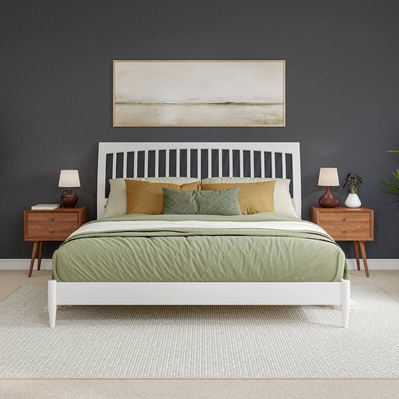 Orleans Solid Wood Low Profile Sleigh Platform Bed