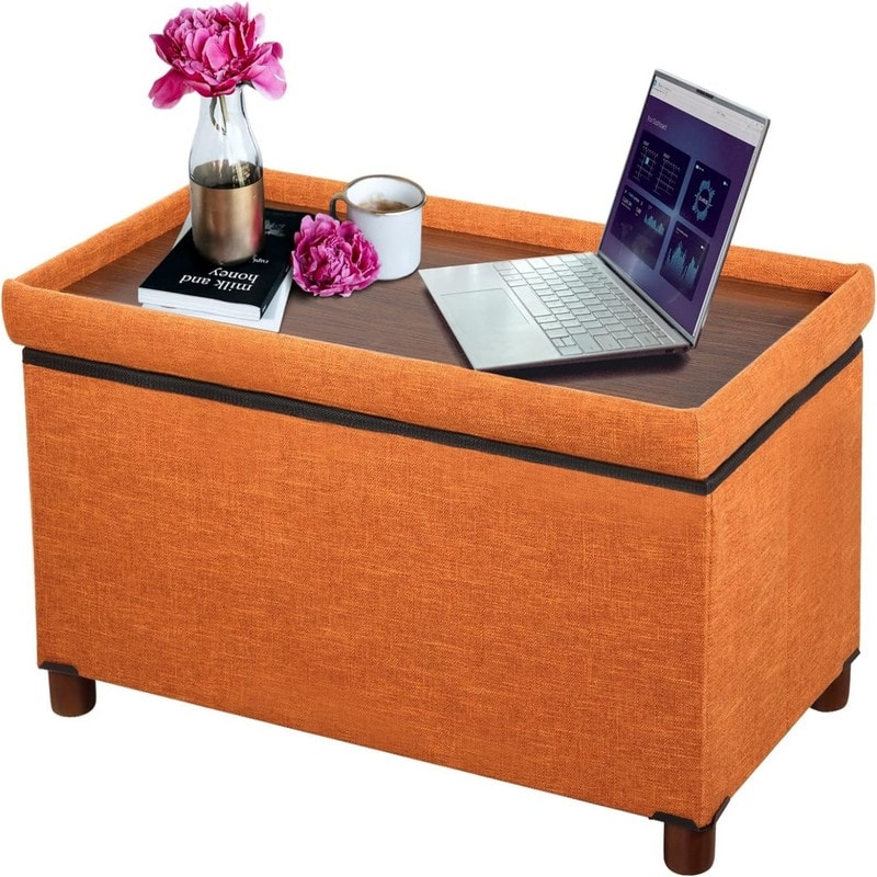 30 Inches Storage Ottoman Bench