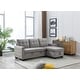 preview thumbnail 6 of 18, 77 Inch Reversible Sectional Storage Sleeper Sofa Bed L-Shape 2 Seat Sectional Chaise