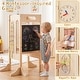 preview thumbnail 8 of 8, Gymax Toddler Kitchen Step Stool w/Chalkboard Detachable Safety Net