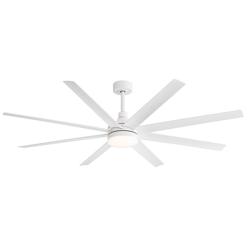 65/72/84 Inches Large LED Ceiling Fan with Light Remote(8-Blade)