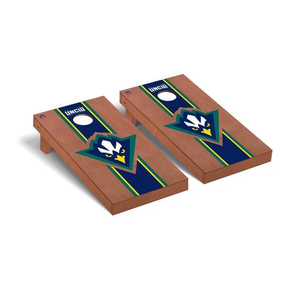 slide 2 of 5, North Carolina at Wilmington Seahawks Rosewood Cornhole Board Set
