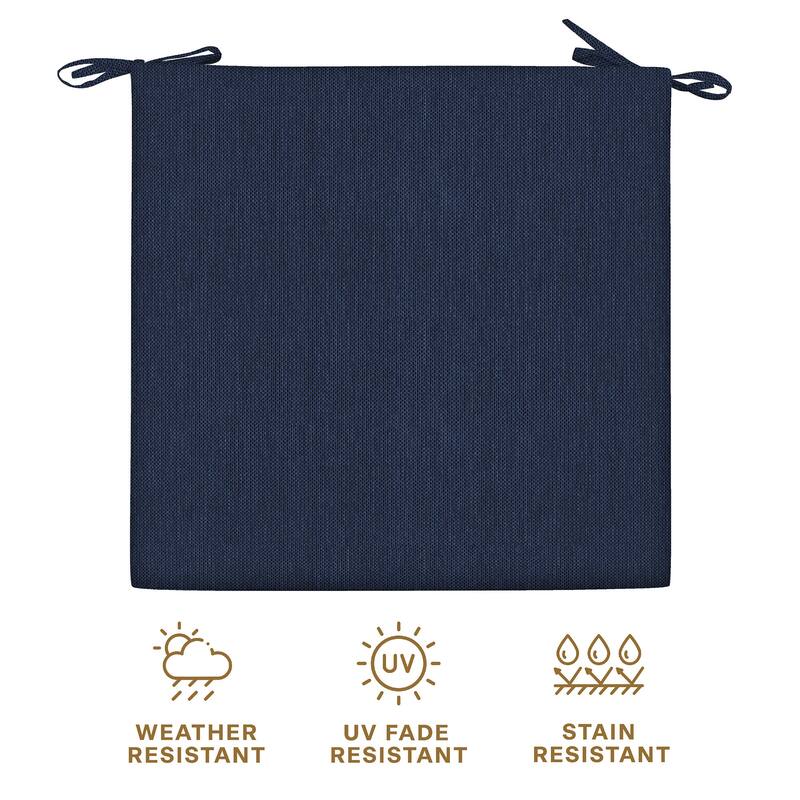 Outdoor Premium Dining Seat Cushion (2-Pack) - 20" wide x 20" deep x 4" thick