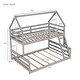 preview thumbnail 13 of 16, Twin over Full House Bunk Bed with Built-in Ladder, White