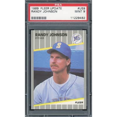 Randy Johnson 1989 Fleer Update Baseball Rookie Card RC #U59 Graded PSA 9 MINT - 8'6" x 11'6"