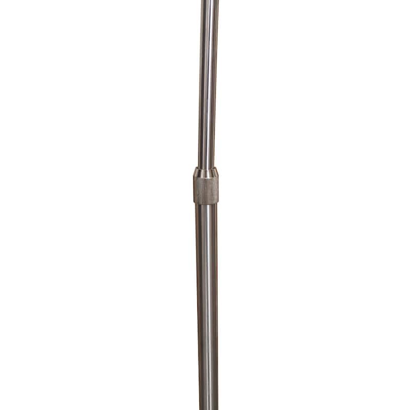 Floor Lamp with Black Marble Base and Metal Lamp Shade Arco Collection - 76"