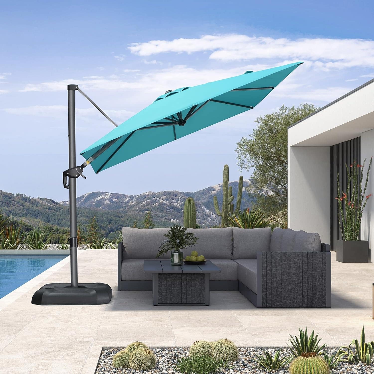 68 patio umbrella replacement ribs 9ft Market 6 Rib Canopy Turquoise Olefin Boston Leather Streamlight Strion This wind vent helps Size:9.0 snowboard binding