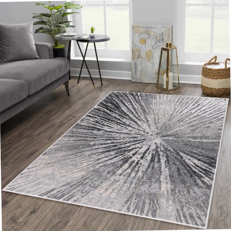 Ilios Collection Abstract Starburst Rug