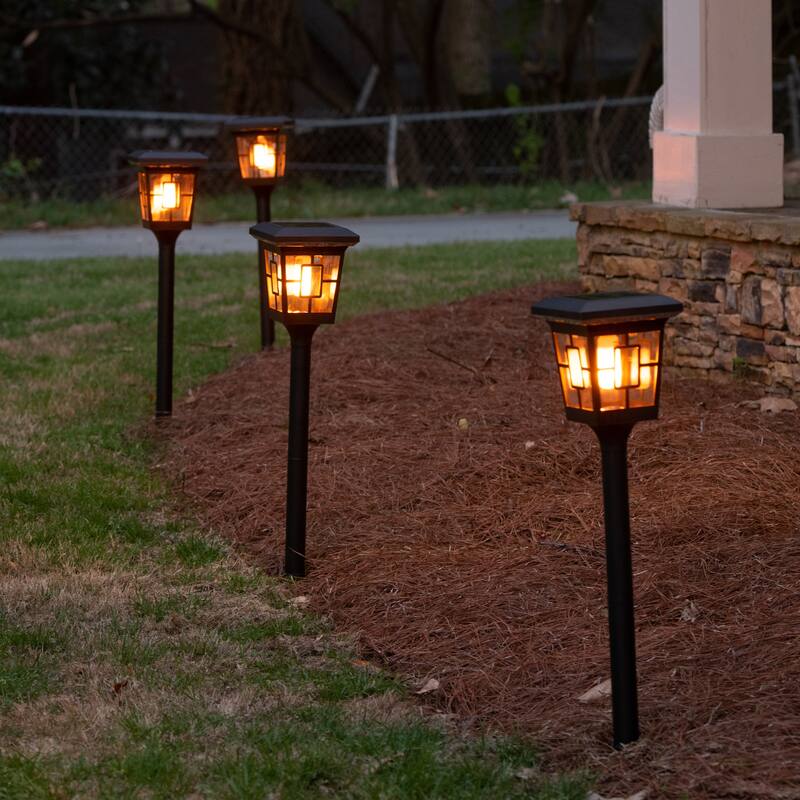 Multi-Purpose Solar Path Light with Flame Bulb - 2PK