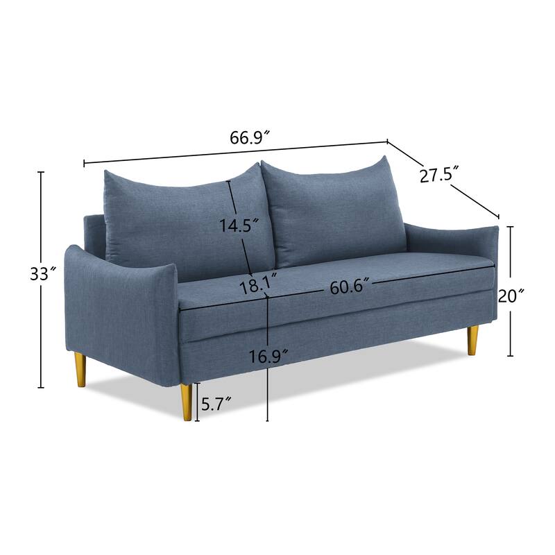 Modern Design Loveseat Polyester Nordic Small Sofa Living Room Equipped ...