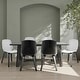 preview thumbnail 64 of 62, Brinley Walnut or Black Wood Upholstered Dining Chair