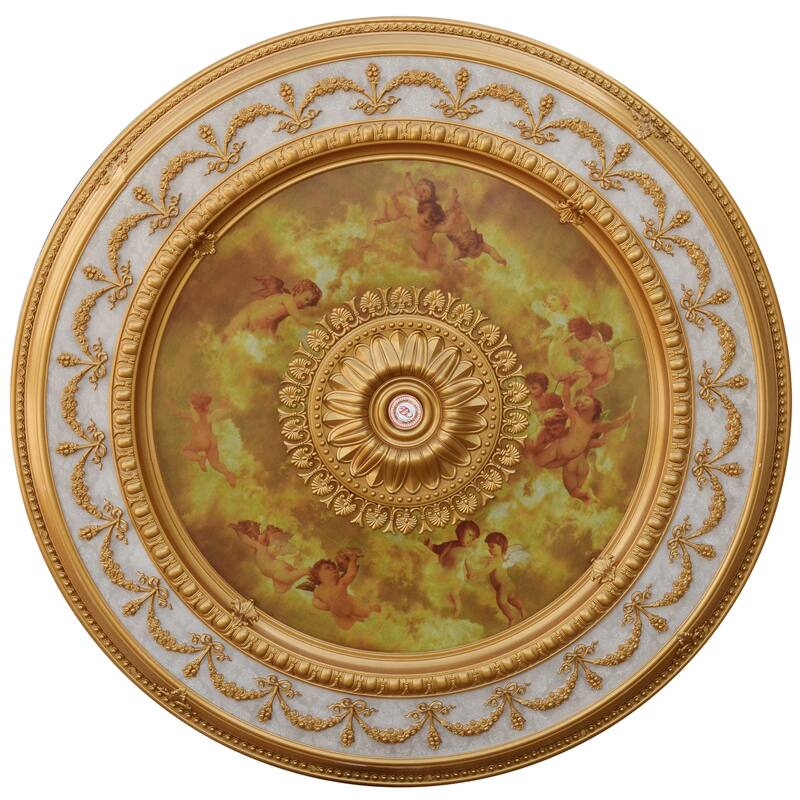 Sistine Chapel Classical Round Chandelier Ceiling Medallion 63 - Blue
