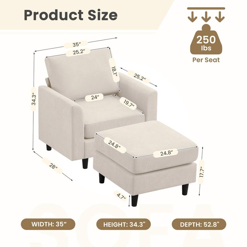 Snow Velvet Sectional Sofa