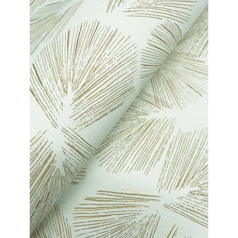 Saintes Elora Leaf 27 In W X 27 Ft L Wallpaper