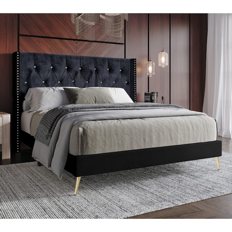 Homer Tufted Upholstered Platform Bed