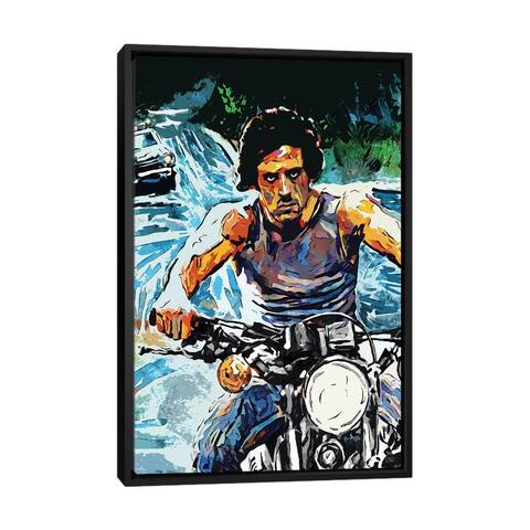 iCanvas "Rambo - Sylvester Stallone "First Blood"" by Rockchromatic Framed