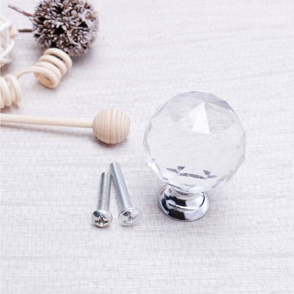 Shop Crystal Knobs Aluminum Alloy Base Round Shape Knob Drawer