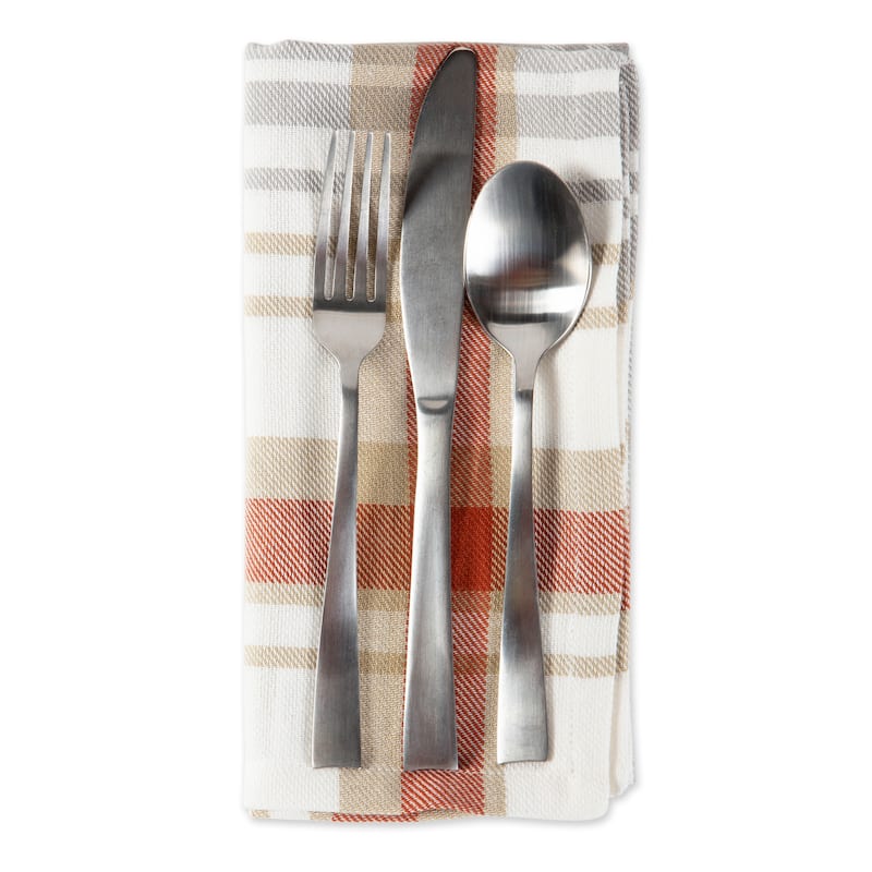 DII Cozy Picnic, Plaid Napkin Set, 6 Piece