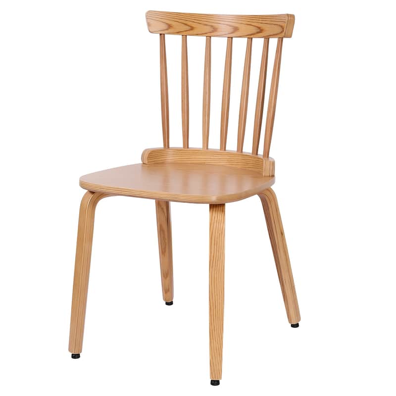 Solid Wood Spindle Back Windsor Dining Chairs, Set of 2 - 17.44" (W) x 19.7" (D) x 33.1" (H)