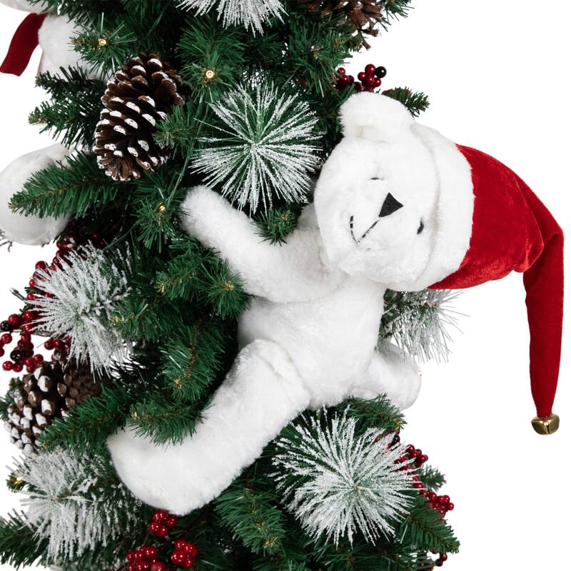 Battery Operated Tree with Polar Bears Christmas Decoration - 67"