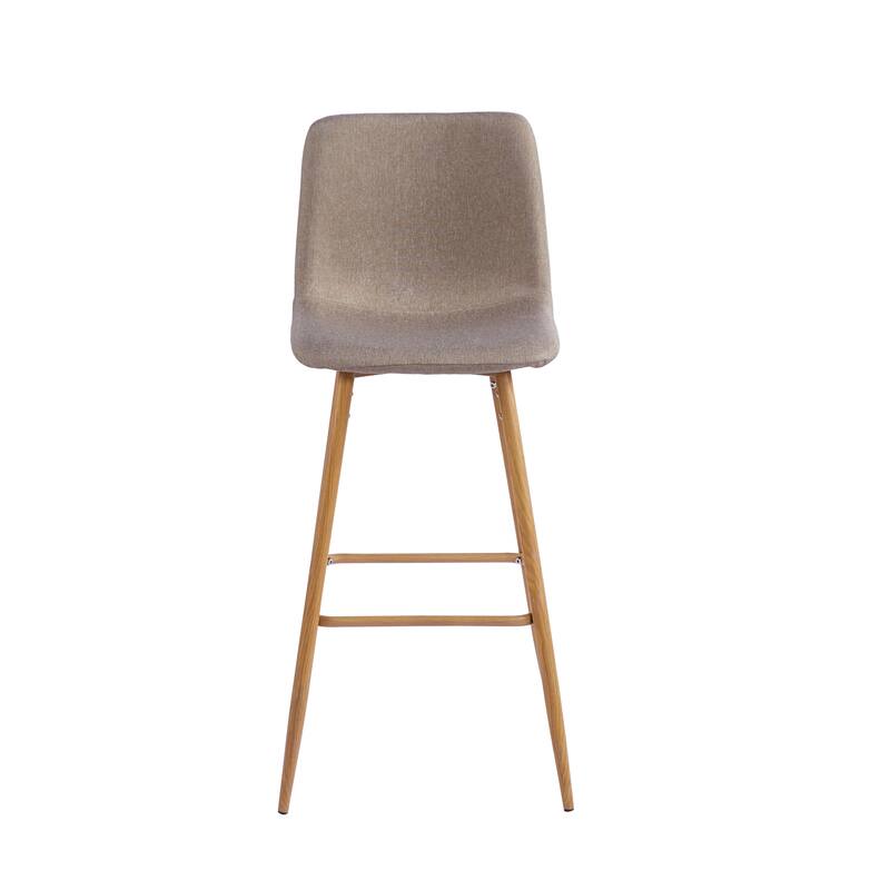 Porthos Home Eila Bar Stools Set of 2, Fabric Upholstery, Metal Legs